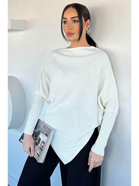 Gülseli Asimetrik Kesim Triko Kazak - S000517443-19966