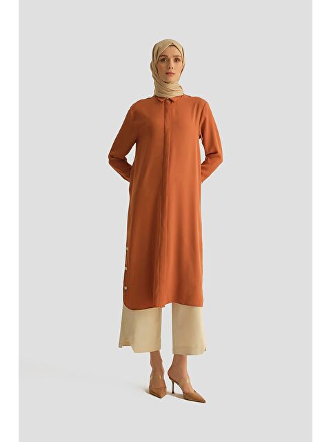 ARMİNE Zımba Detaylı Tunik Elbise 25Yh4406 Somon - S000490300-20013
