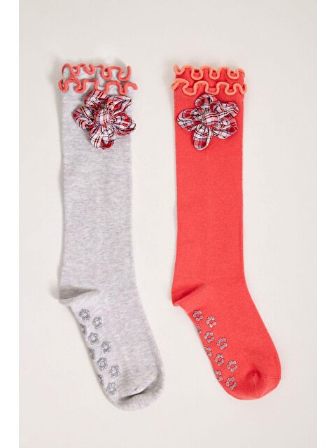 Katia And Bony 2'Li Paket Flowers Kız Çocuk Dizaltı Çorap
