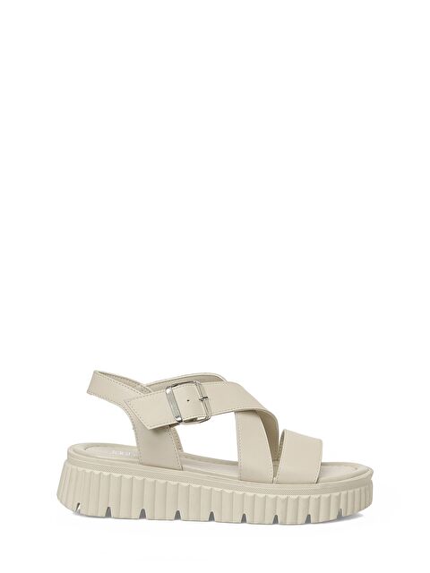 Butigo 26S-358 6FX Bej Kadın Kalın Taban Sandalet - S000526424-19928