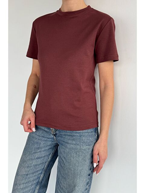 Gülseli Kadın Bisiklet Yaka Basic Tişört - S000517437-19413