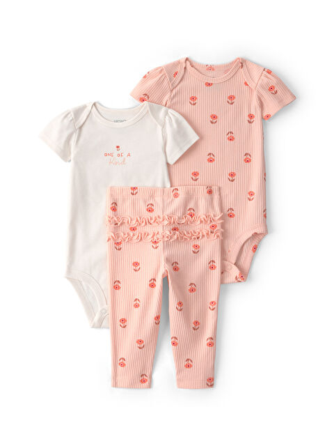 Carter's Kız Bebek 3'lü Set Yenidoğan-24 Ay Turuncu