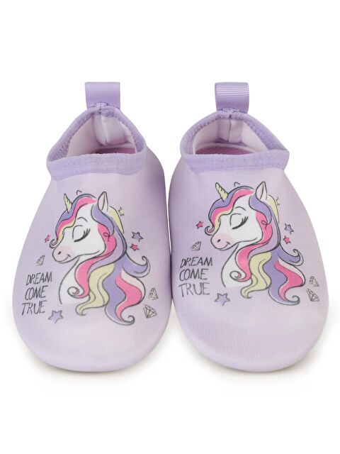 Civil Girls Baskılı Tabanlı 20-24 Numara Deniz Ayakkabısı - Lila