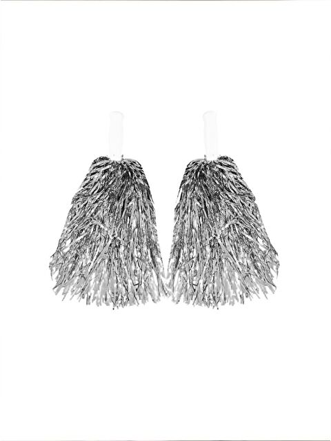 Parti Adresi Gümüş Metalik Ponpon – Milli Bayram Gösteri Ponponu 2'li - S000530903-18105