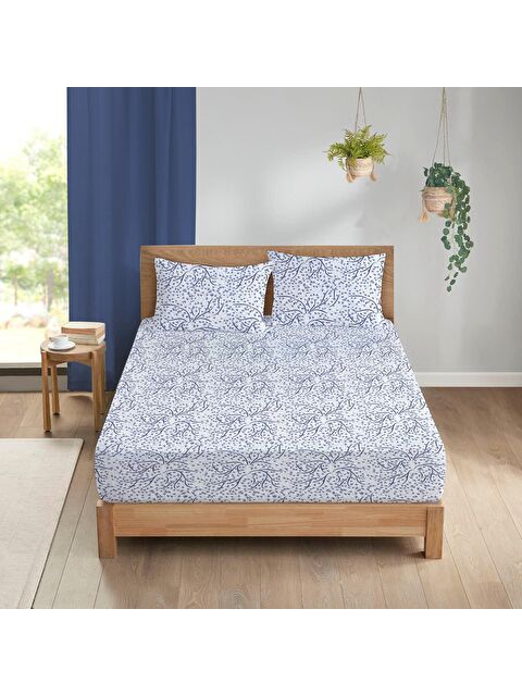Evmila Ağaç Dalları Desen Baskılı Çift Kişilik 180x200 Çarşaf Takımı - S000124254-23173
