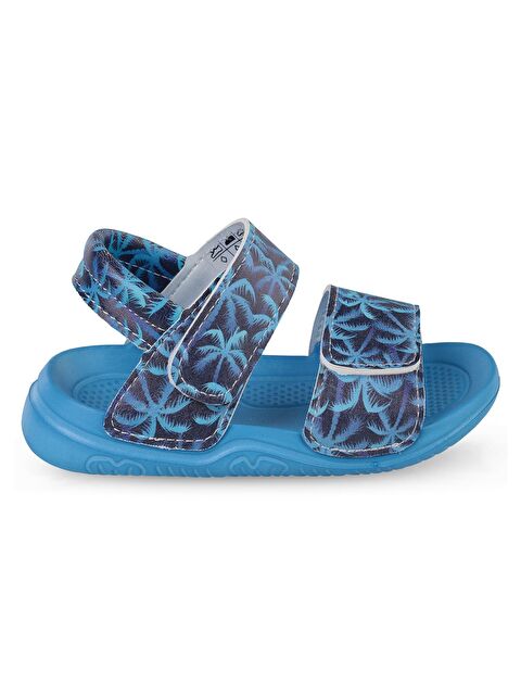 Civil Boys Palmiye Baskılı 20-24 Numara Sandalet - Lacivert 20-24 - S000526426-21164