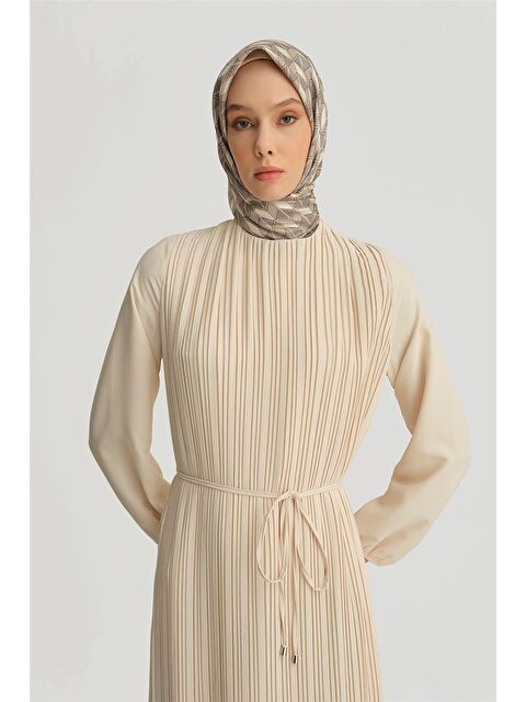 ARMİNE Elbise Ortd9435-1 Bej - S000389190-19928