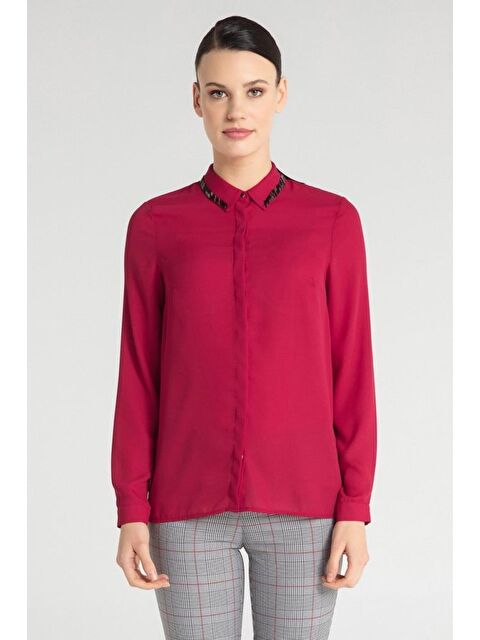 Pera Moda Yakası Boncuk Özellikli Gömlek - S000488858-19951