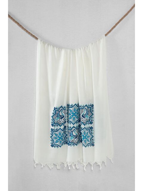 Mulberry Bambu Baskılı Peştemal Banyo Havlusu