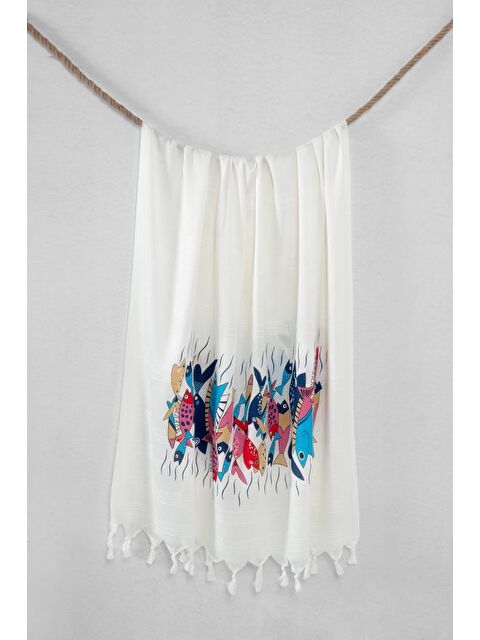 Mulberry Bambu Baskılı Peştemal Banyo Havlusu