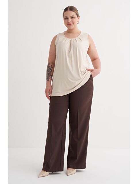 Mylinemoda Pile Detaylı Örme Bluz - S000466191-19966