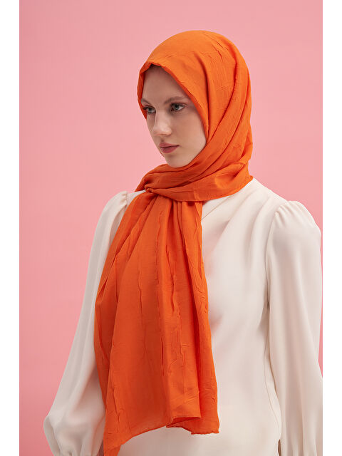 AKER 70X190 Kraş Turuncu Şal - S000479662-20013