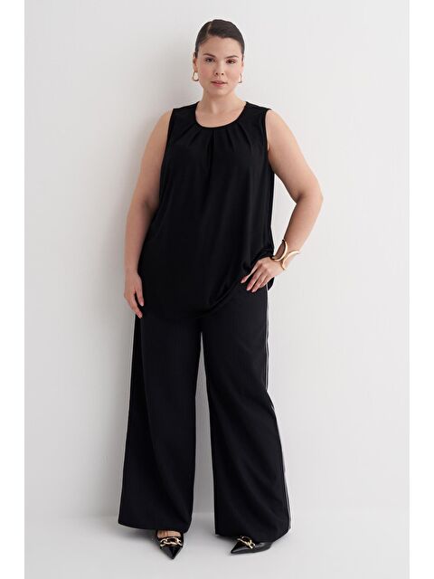 Mylinemoda Pile Detaylı Örme Bluz - S000466194-19351