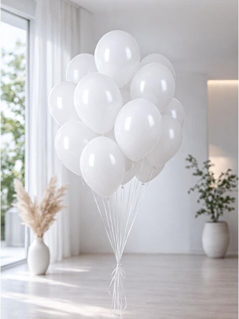 Parti Adresi Beyaz Parti Balonu – Doğum Günü ve Özel Dekoru 12 inc 100'lü - S000530932-20063