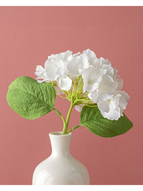 English Home Hortensia Tek Dal Yapay Çiçek Beyaz - S000493104-20063