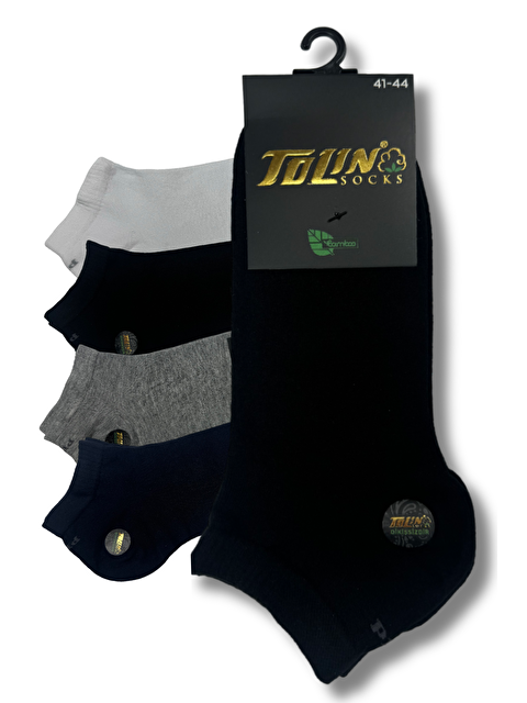 Tolin Bambu Erkek Karışık Renkli Dikişsiz 12'li Patik Çorap Seti 10534 - S000222700-23173