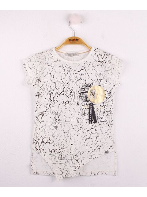 Toontoykids Kız Çocuk Şerit Aksesuarlı Tişört - S000255349-19965