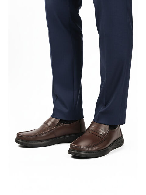 Ayakmod Kahve Hakiki Deri Erkek Casual Ayakkabı DSN 2030 M - S000445392-19413