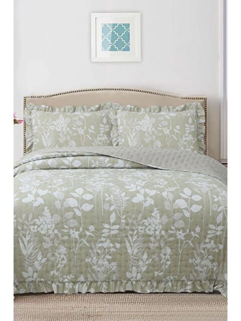 Çeyiz Diyarı Breeze Sade Çiçekler Çift Kişilik Yatak Örtüsü 240x260 - S000493111-23173