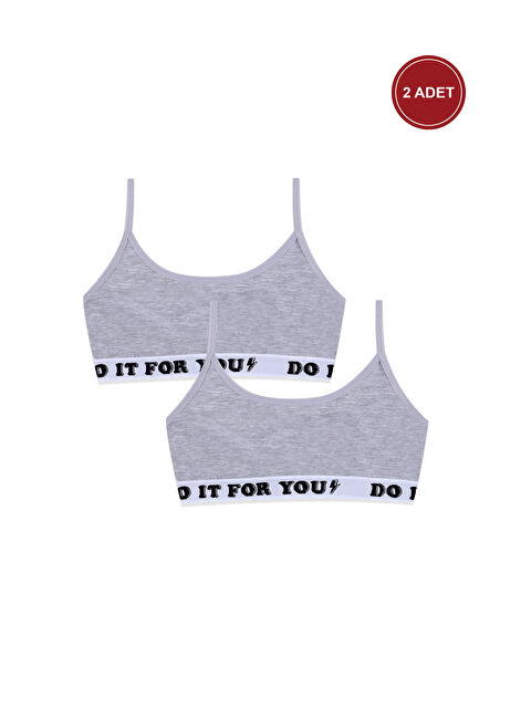 Koza İç Giyim Kız Çocuk 2'li İp Askılı Yarım Atlet - S000515084-20600