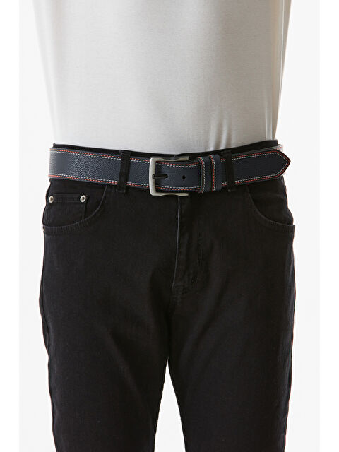 Fullamoda Spor Suni Deri Kemer - S000290396-21164