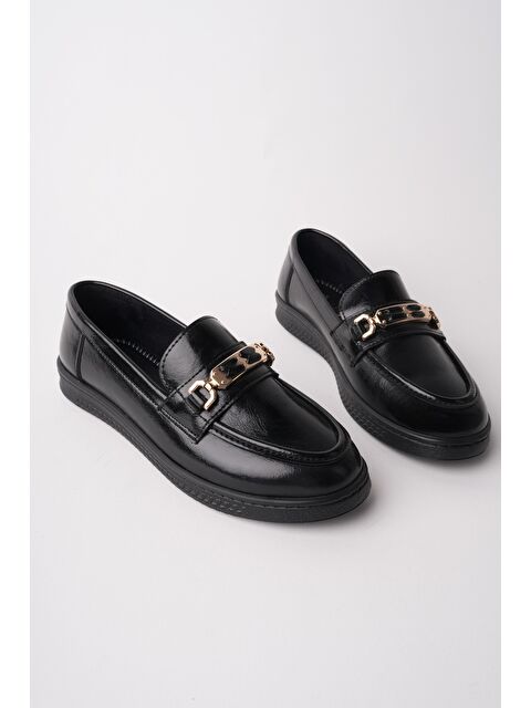 Muggo OXFORDİA Metal Tokalı Kadın Günlük Loafer Ayakkabı - S000517423-19351