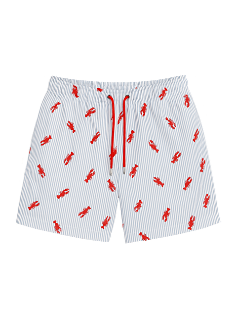 Katia And Bony Erkek Frill Wave Istakoz Desenli Deniz Şortu Mavi - S000467791-17234