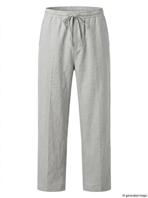 Tarz Cool Erkek Relaxed Fıt Pamuklu Keten Pantolon