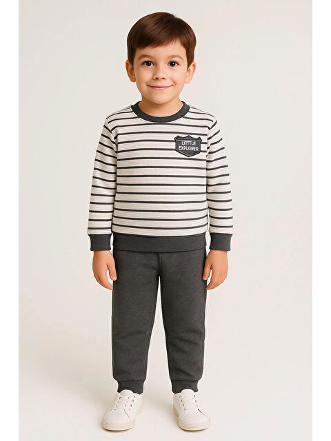 Myhanne Çizgili Erkek Bebek Takım 20108 - S000448718-20600