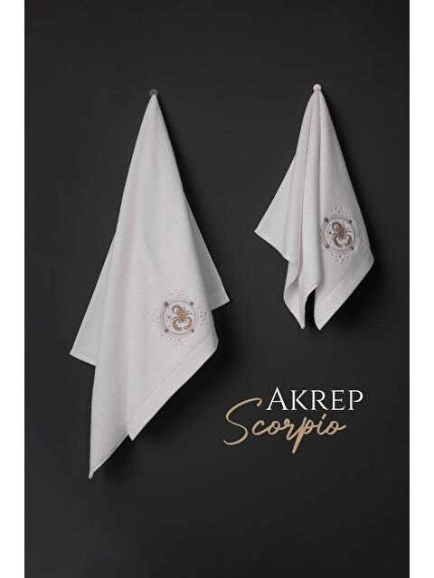 Varol %100 Microcotton Üst Kalite Havlu Seti Burç Nakışlı - S000371738-20063