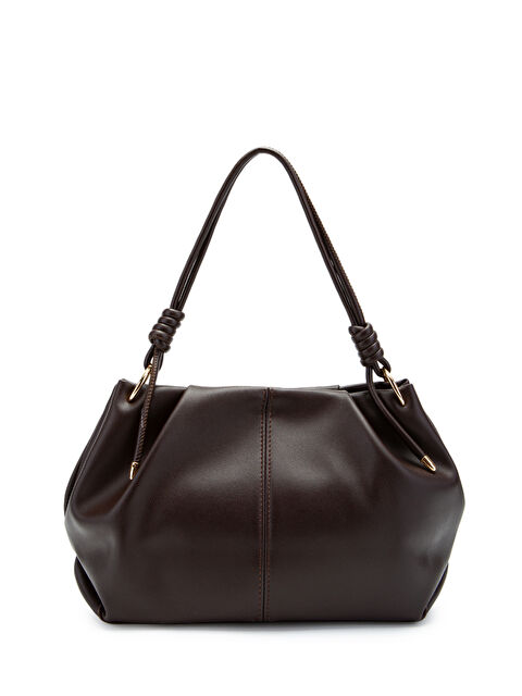 Minebag Büzgü Detaylı Suni Deri Chen Kol Çanta Kahve - S000473520-28102