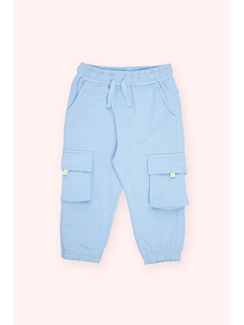 Panço Erkek Bebek Cep Detaylı Mavi Eşofman Alt - S000523871-17234