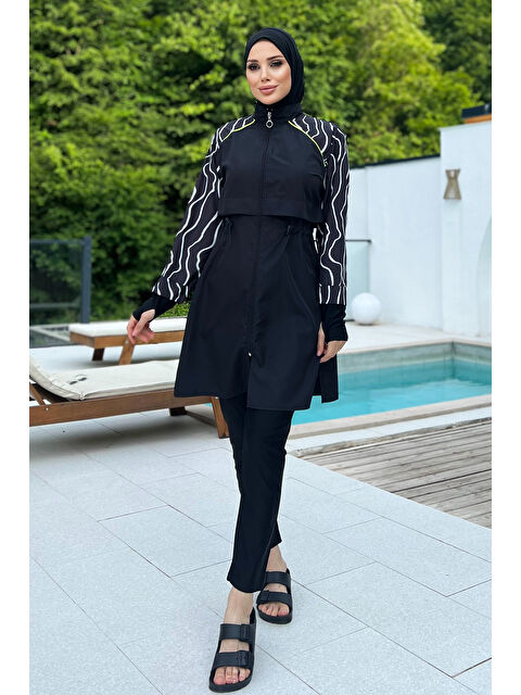 Remsa Tam Kapalı Tesettür Mayo Duru 2425 Siyah - S000358439-19351