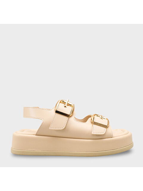 Capone Outfitters Cortney Dolgu Topuklu Çift Bantlı Tokalı Kadın Sandalet - S000516877-19928