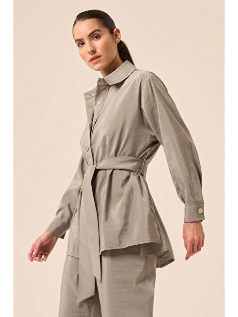 Remsa Zımbalı Gömlek Tunik 5889 Taş