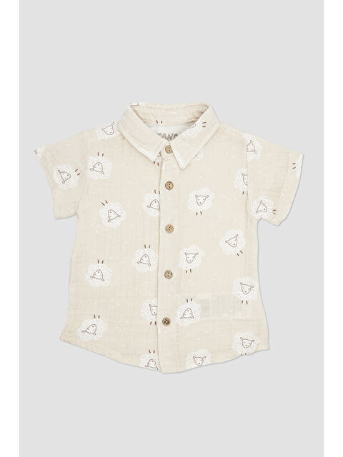 Panço Yenidoğan Bej Müslin Gömlek - S000515087-19928