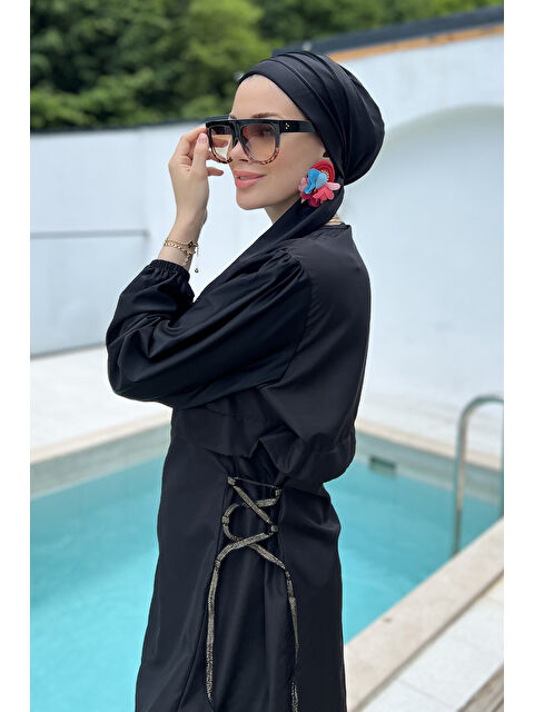 Remsa Tam Kapalı Tesettür Mayo Kara 2453 Siyah - S000358441-19351