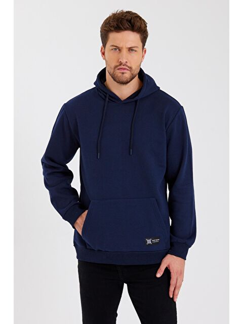 Mmetalic Kanguru Cepli Kapüşonlu İçi pamuklu  Erkek Hoodie - S000234460-21164