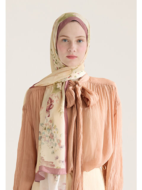 Fresh Scarfs Peony Harmony Floş Viskon Şal Soft Pembe - S000427099-20024
