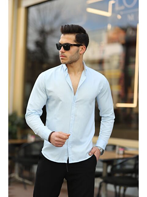 wowa company Erkek Klasik Slim Fit Gömlek - S000333652-3642
