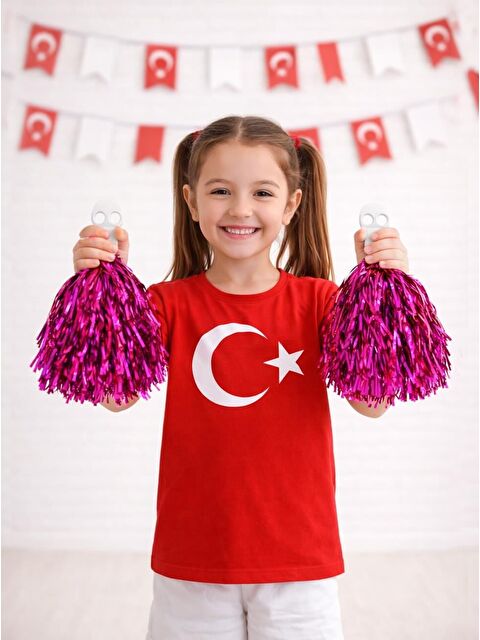 Parti Adresi Fuşya Metalik Ponpon – Milli Bayram Gösteri Ponponu 2'li - S000530950-18686