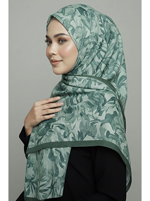 Tofisa Elegance Flora Serisi Bambu Crash Şal Yesil - 28003-YESIL - S000474458-18194