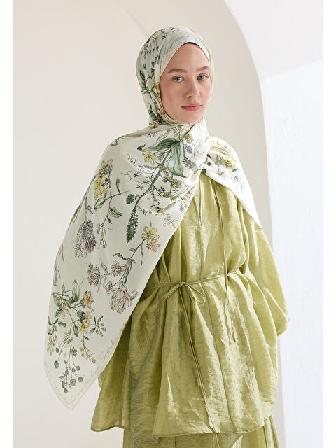 Fresh Scarfs Garden Joy Floş Viskon Şal Tereyağı - S000427023-20072