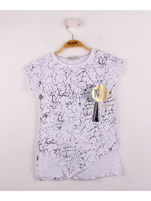 Toontoykids Kız Çocuk Şerit Aksesuarlı Tişört - S000255349-20063