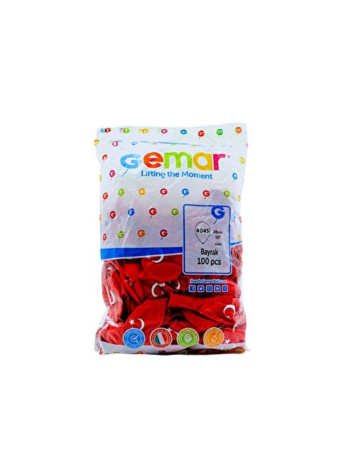Gemar Bayrak Baskılı Balon 100 Adet 26 cm - S000423846-20045