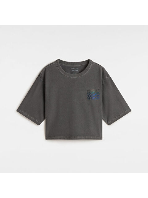 Vans Mte Wildthorn Reflective Boxy Short Kadın Siyah Tişört - S000531184-19351