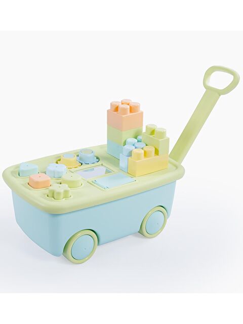 Dolu Oyuncak Eğitici İlk Çek Çek Aracım - Yeşil