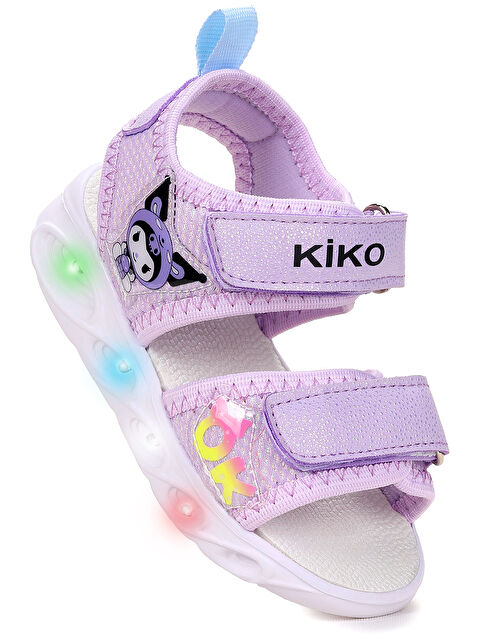 Kiko Kids Kuruza Günlük Işıklı Cırtlı Kız Bebek Sandalet Ayakkabı - S000393007-17878
