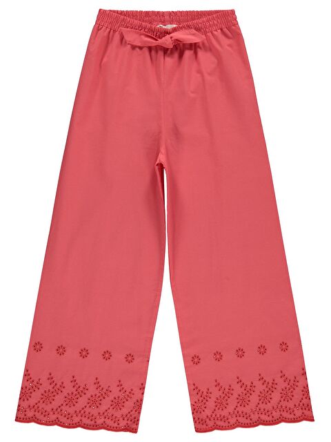 Civil Girls Beli Kemerli 10-13 Yaş Pantolon - Kırmızı