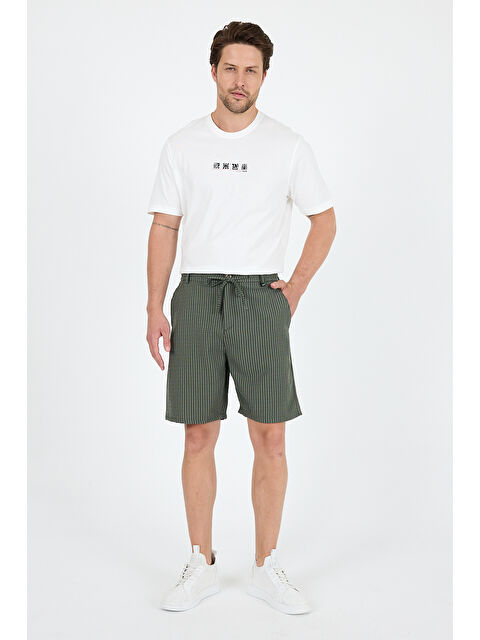 Rodi Erkek Çizgili Cepli Yazlık Şort - Rahat Kalıp Spor ve Günlük Kullanıma Uygun Şort 2314 - S000401053-18547